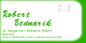 robert bednarik business card