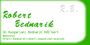 robert bednarik business card